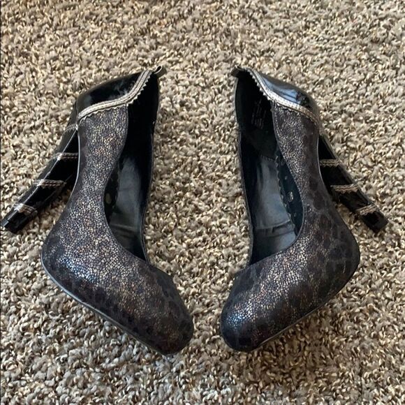 Not Rated Leopard Print Platform Heels Sz 8 - Picture 4 of 7